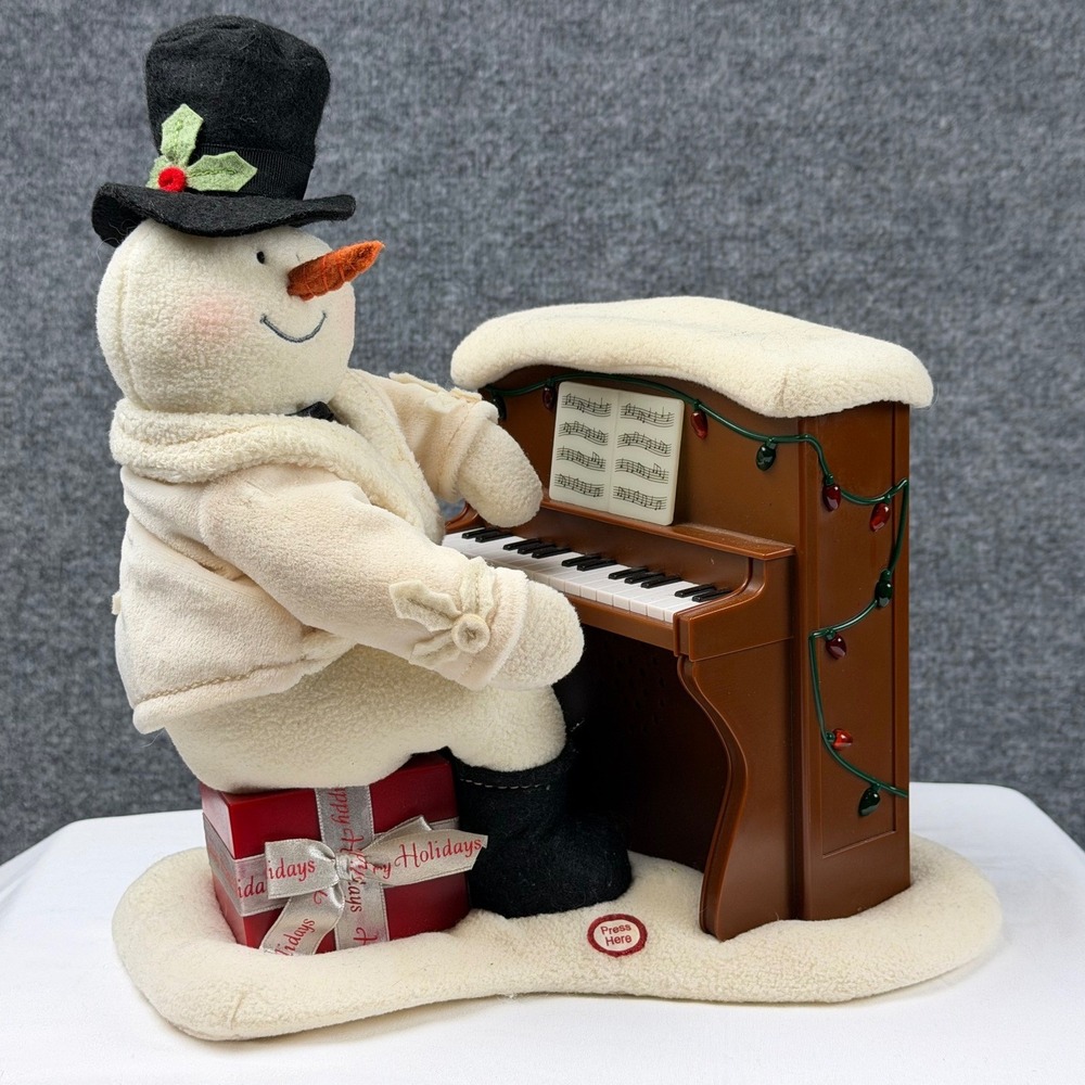 Hallmark Jingle Pals Animated Snowman Piano Christmas Xmas Singing Musical Plush